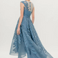 HYNES PARK High-Low Floral Embroidered Gown