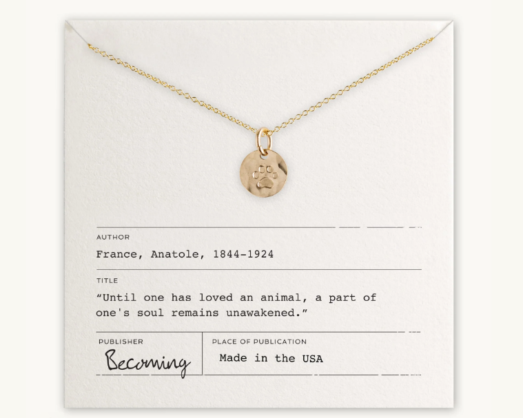 Becoming Paw Print Necklace