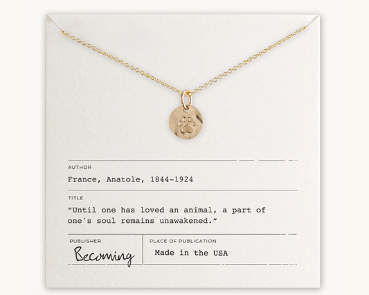 Becoming Paw Print Necklace