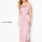 Cameron Blake Scoop Neck Evening Gown