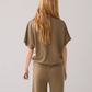 Summum V Neck Short Sleeve Scuba Top