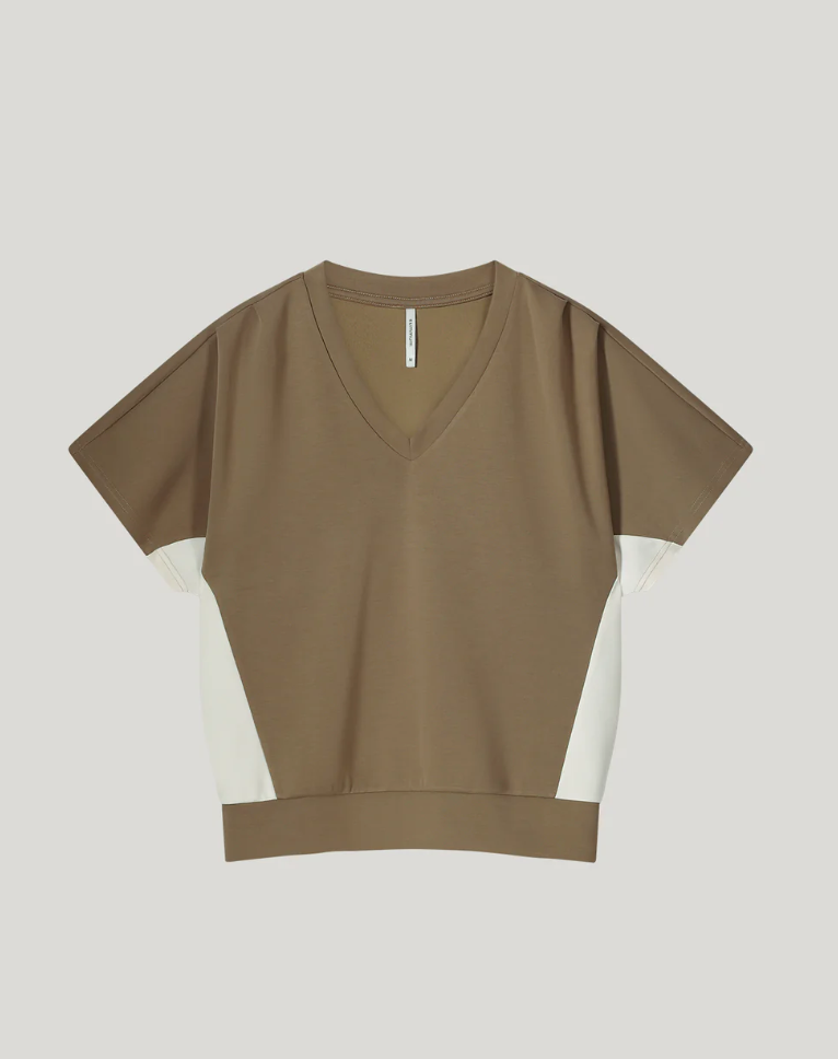 Summum V Neck Short Sleeve Scuba Top