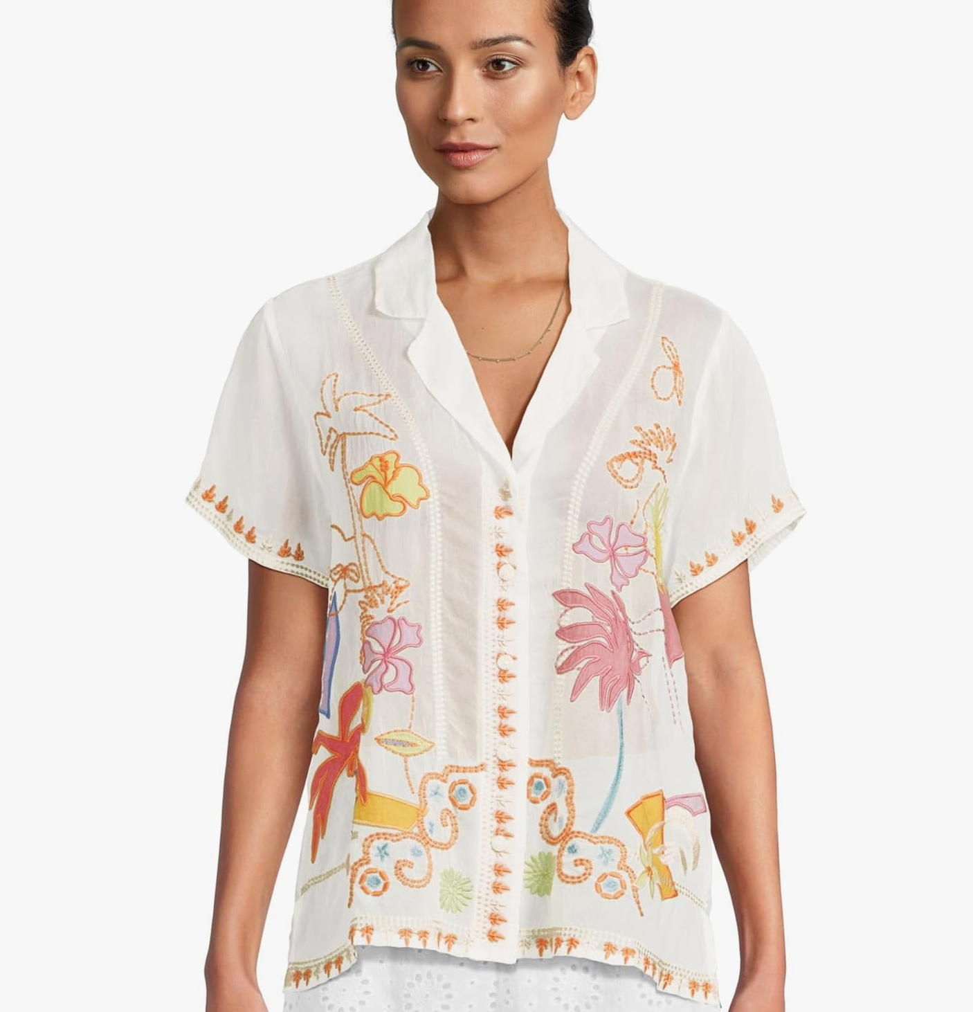 Johnny Was Piper Applique Shirt