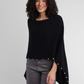 Alashan Cashmere 100% Cashmere Beaded Trim Topper