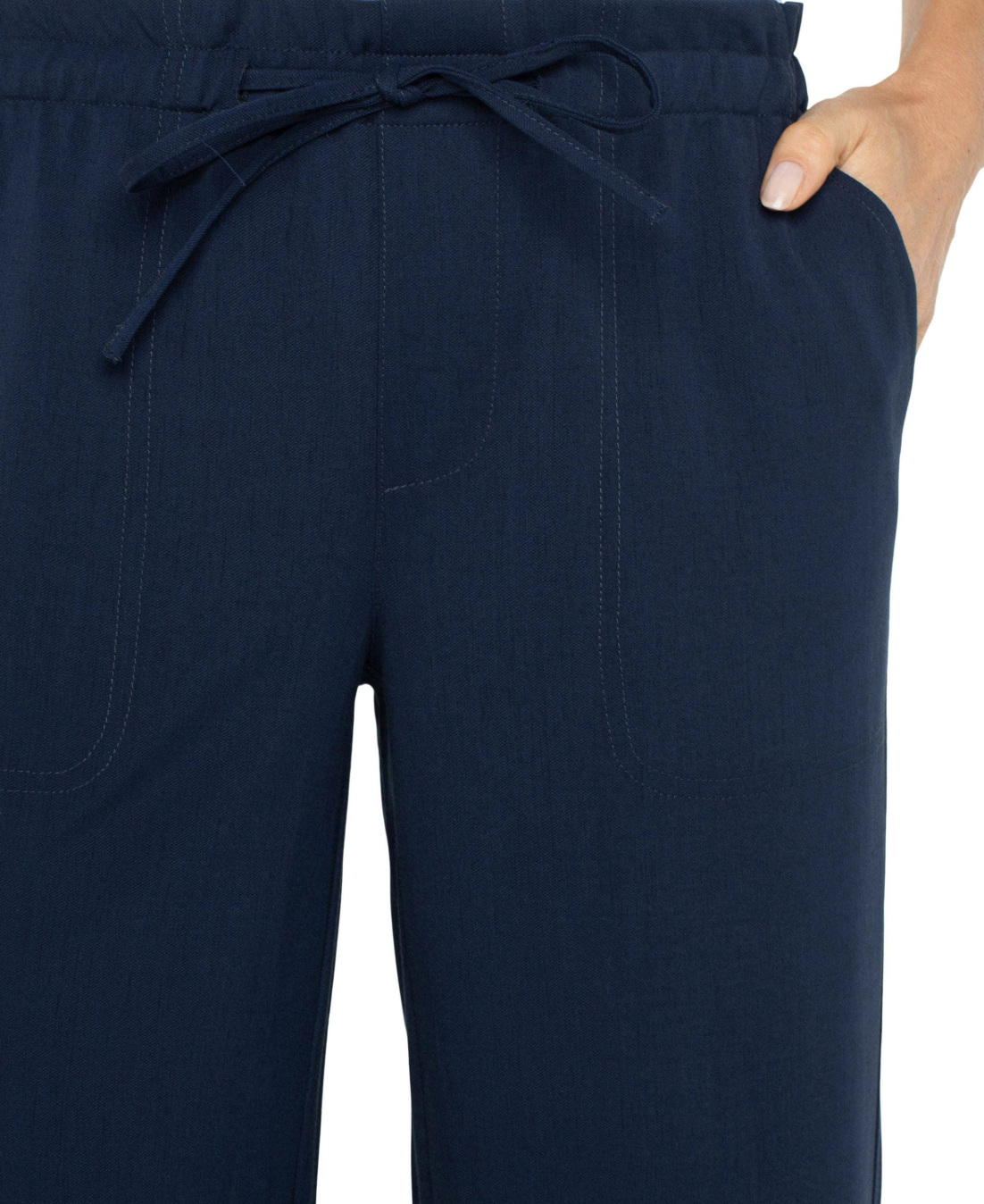 LIverpool Pull on Tie Waist Wide Leg Ankle Pant