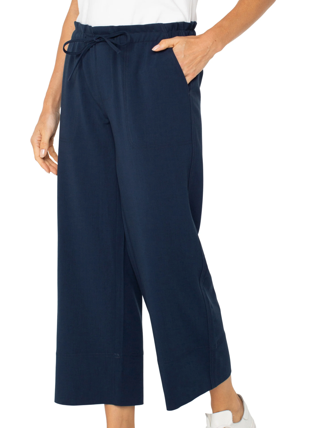 LIverpool Pull on Tie Waist Wide Leg Ankle Pant