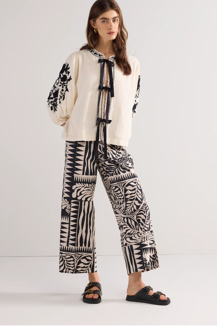 Summum Two Tone Print Pants