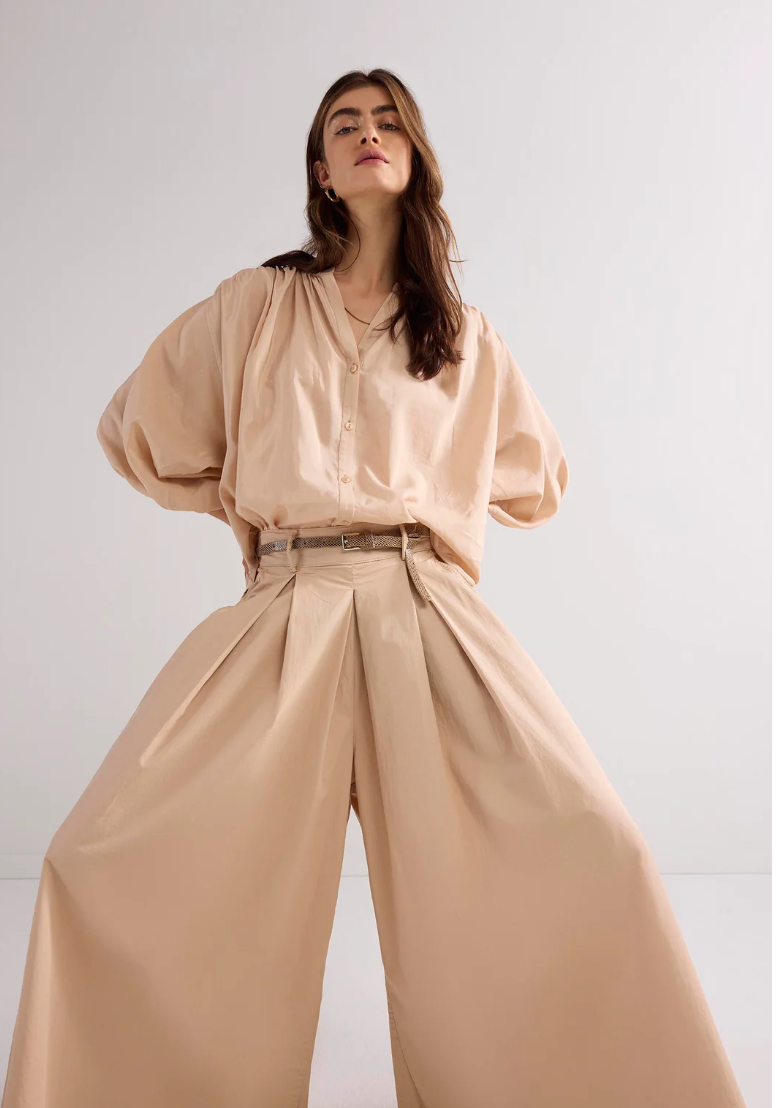 Summum Ultra Wide Culotte Poplin Pant