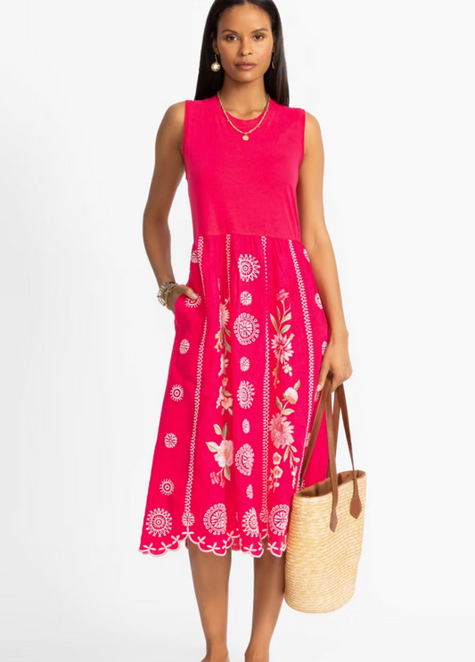 Johnny Was Mixed Media Tank Dress