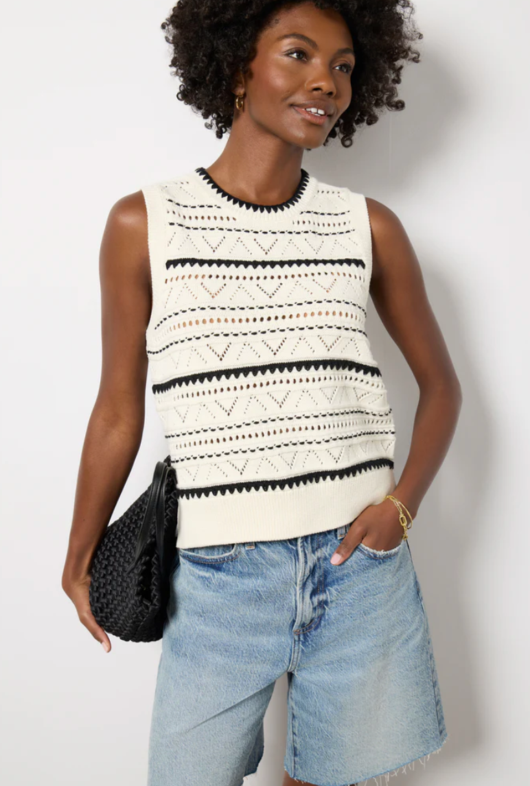 Varley Athena Pointelle Knit Vest