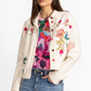 Johnny Was Crochet Cropped Denim Jacket