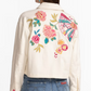 Johnny Was Crochet Cropped Denim Jacket