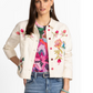 Johnny Was Crochet Cropped Denim Jacket
