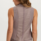 XCVI Shelton Poplin/Ribbed Zipper Pocket Vest