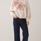 Summum Long Sleeve Floral Artwork Sweatshirt