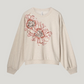 Summum Long Sleeve Floral Artwork Sweatshirt