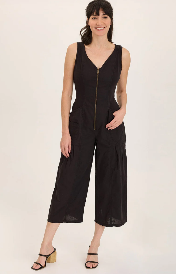 XCVI Linen Macgowan Wide Leg Cargo Jumpsuit
