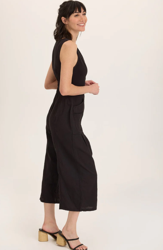 XCVI Linen Macgowan Wide Leg Cargo Jumpsuit