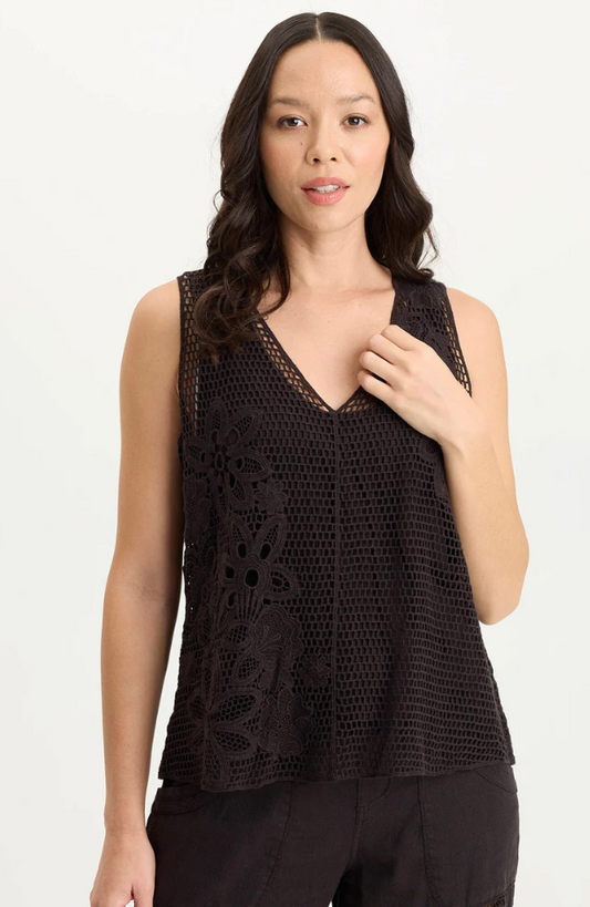 XCVI Chariss Crochet Tank