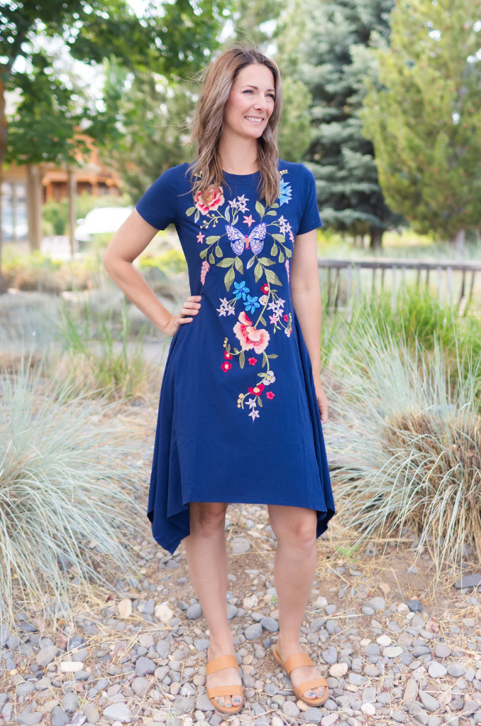 Johnny Was Dacie Handkerchief Knit Dress – Judees