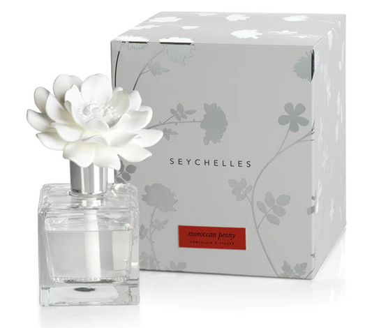 Zodax Apothecary Guild Seychelles Porcelain Diffuser Moroccan Peony