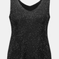 Joseph Ribkoff Sparkly V-Neck Tank