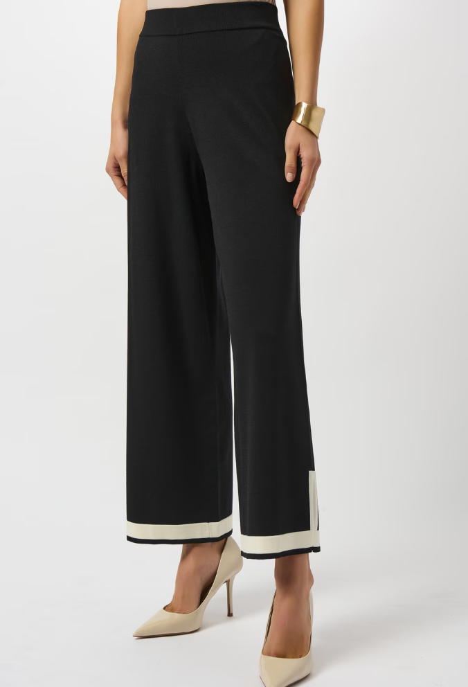 Joseph Ribkoff Sweater Knit Colour-Block Coulotte Pant