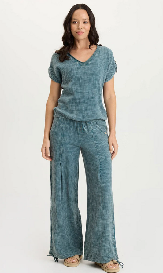 XCVI Lenka Gauze Cinched Wide-Leg Pant