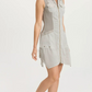 XCVI Delmis Poplin/Ribbed Sharkbite Zippered Collar Dress