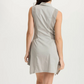 XCVI Delmis Poplin/Ribbed Sharkbite Zippered Collar Dress