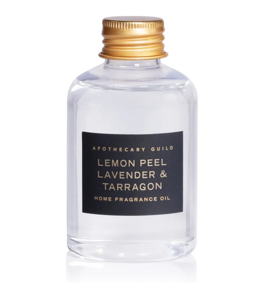 ZODAX Apothecary Guild Opal Glass Reed Diffuser-Lemon Peel, Lavender & Tarragon