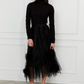 Frank Lyman Ruffled Midi Skirt