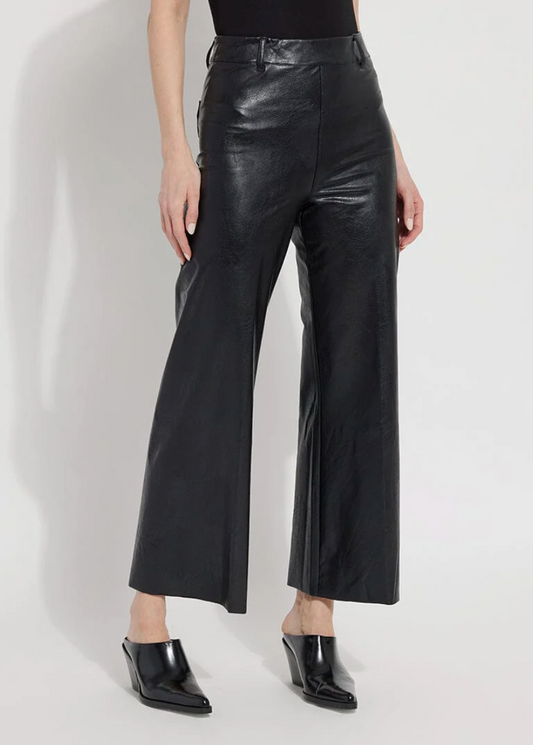 LYSSE Hi Waist Vegan Leather Wide Leg