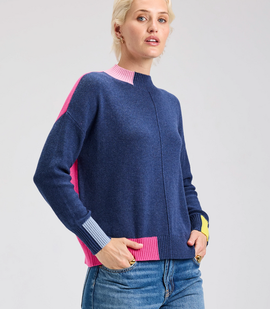 Zaket & Plover ZP7512U Color Block Trim Sweater