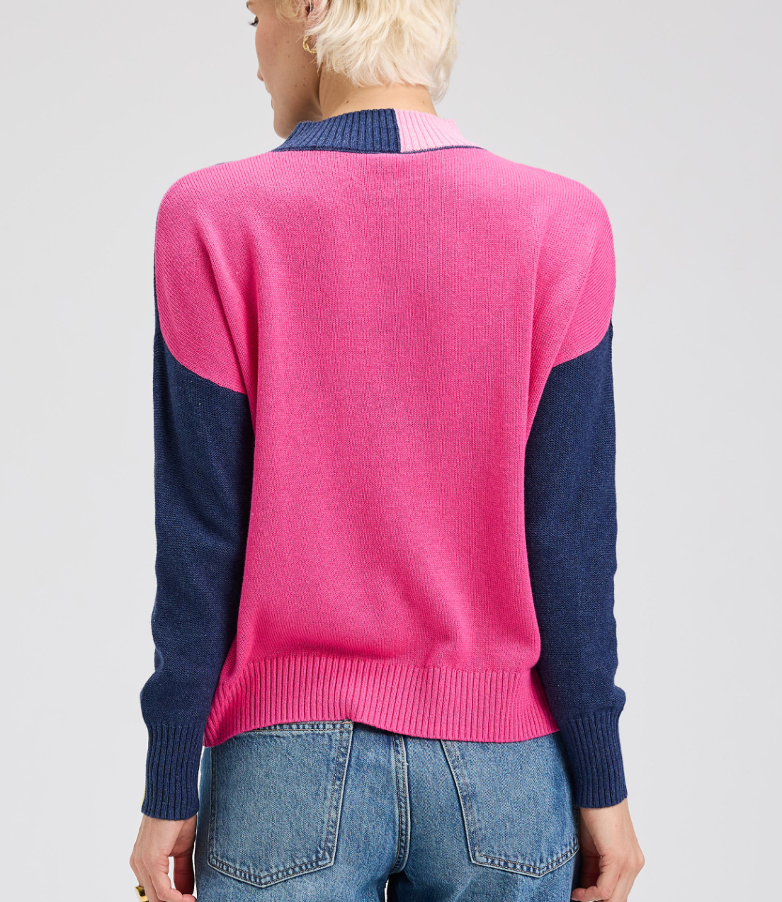 Zaket & Plover ZP7512U Color Block Trim Sweater