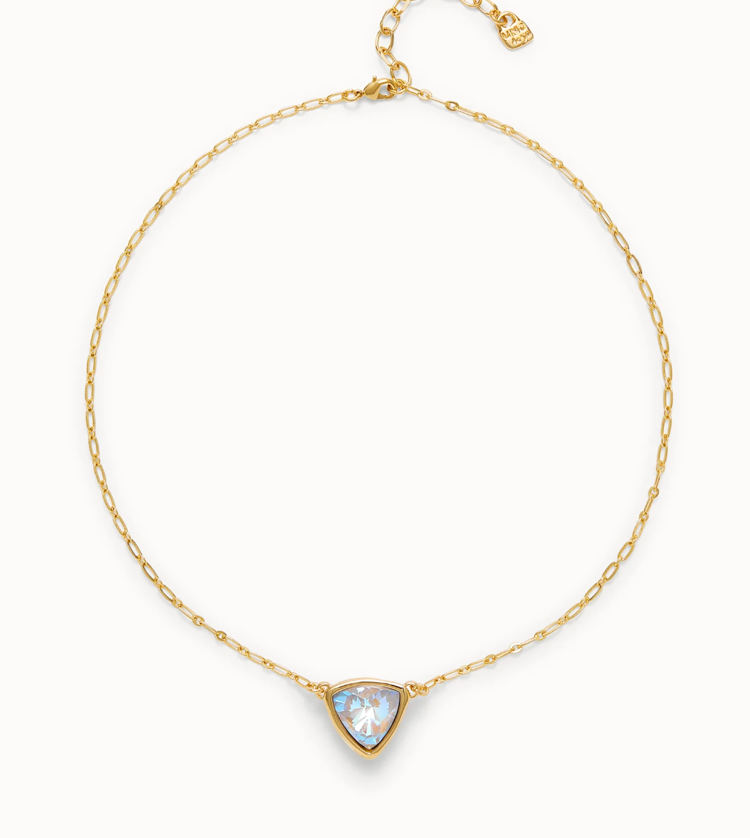 UNO DE 50 Pendant chain link necklace with multi colored crystal