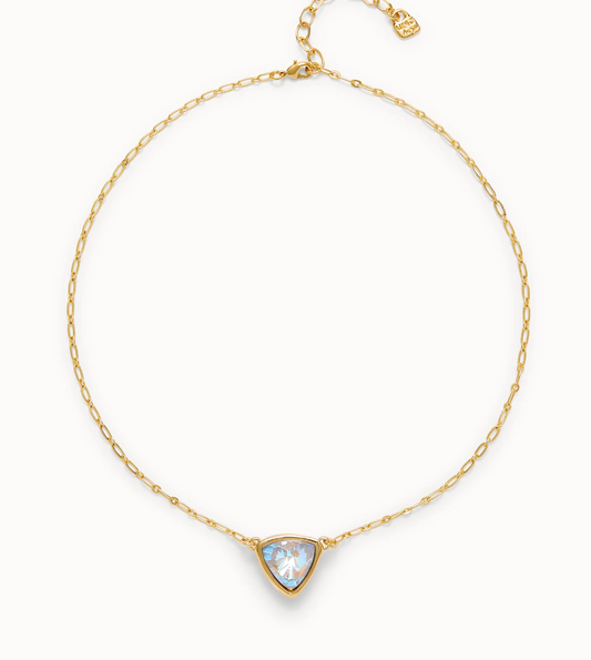 UNO DE 50 Pendant chain link necklace with multi colored crystal