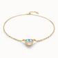 UNO DE 50 Pendant chain link necklace with multi colored crystal