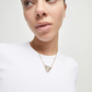 UNO DE 50 Pendant chain link necklace with multi colored crystal