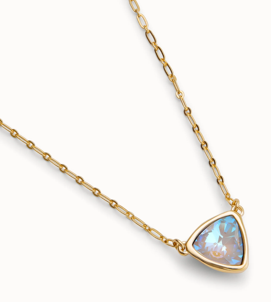 UNO DE 50 Pendant chain link necklace with multi colored crystal