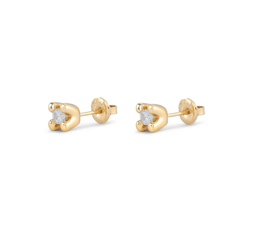 UNO DE 50 Cosmos Stud earrings with white cubic zirconia