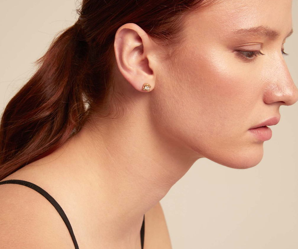 UNO DE 50 Cosmos Stud earrings with white cubic zirconia