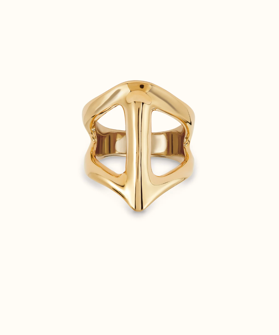 UNO DE 50 Ser Majestuosa Gold Manta ray-shaped ring