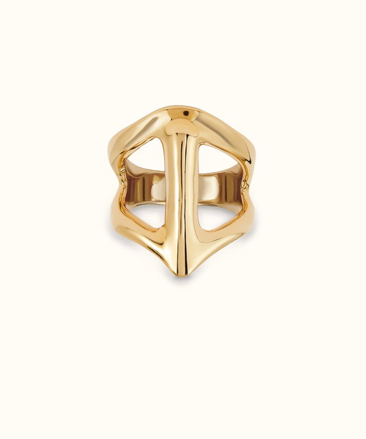 UNO DE 50 Ser Majestuosa Gold Manta ray-shaped ring