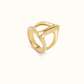 UNO DE 50 Ser Majestuosa Gold Manta ray-shaped ring
