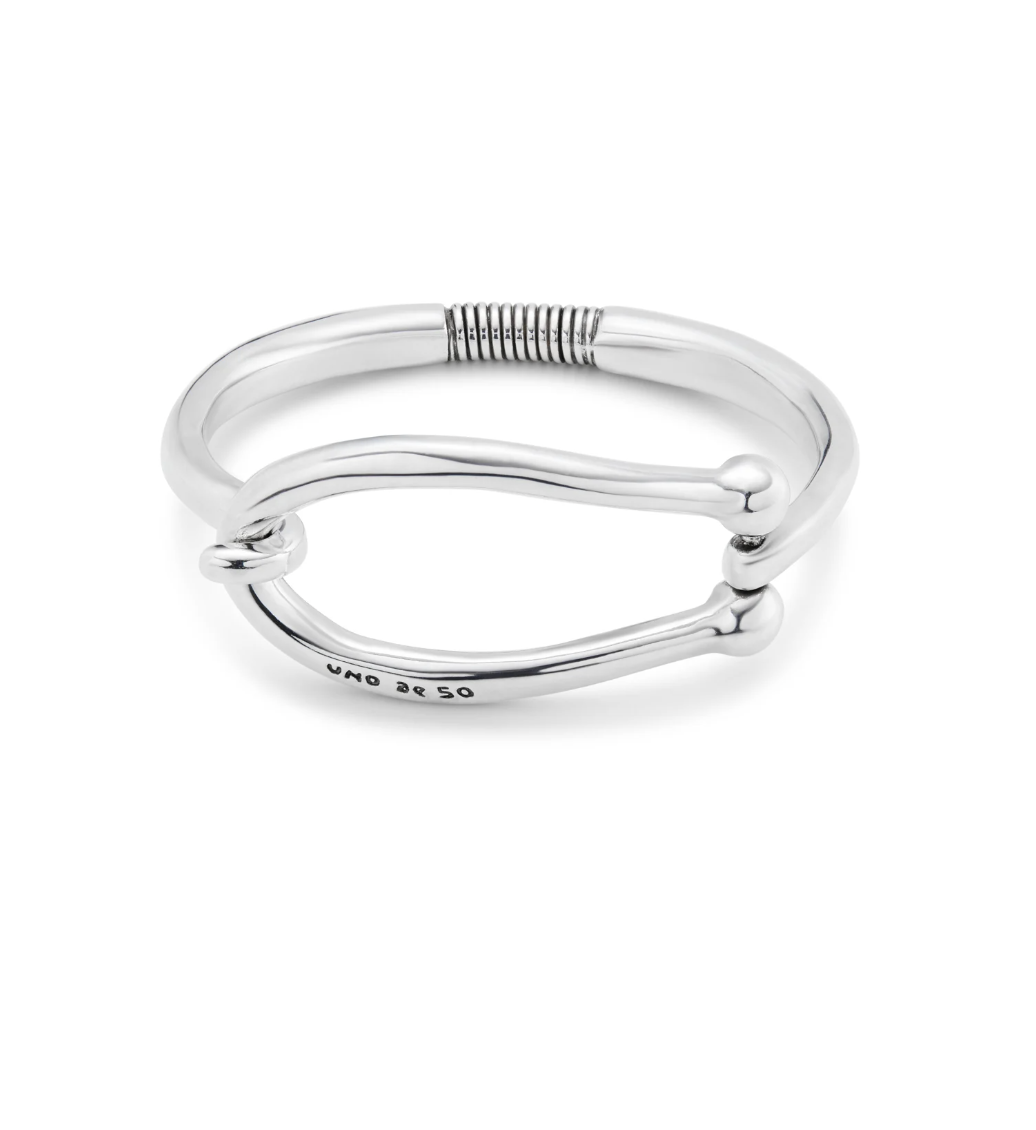 UNO DE 50 Teen Silver Bangle bracelet with large link