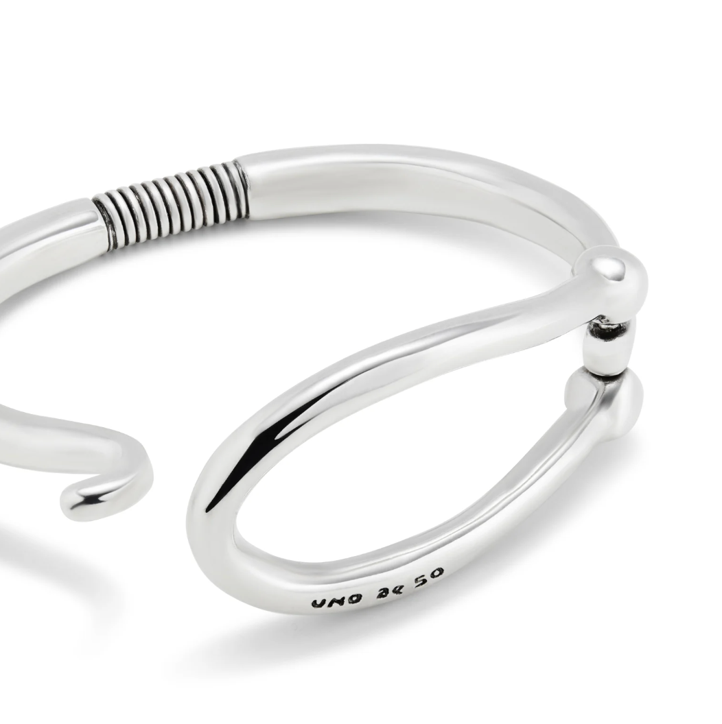 UNO DE 50 Teen Silver Bangle bracelet with large link
