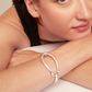 UNO DE 50 Teen Silver Bangle bracelet with large link