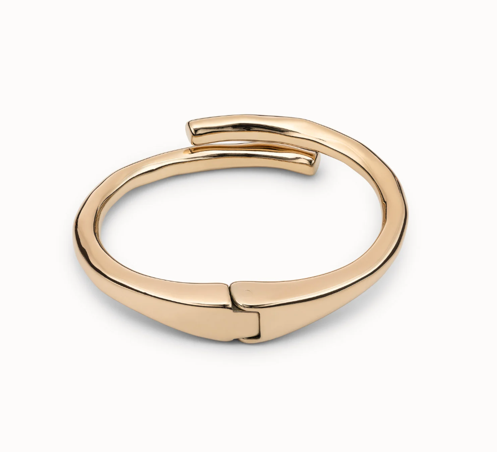 UNO DE 50 Meeting Point Gold Tubular shaped bangle bracelet