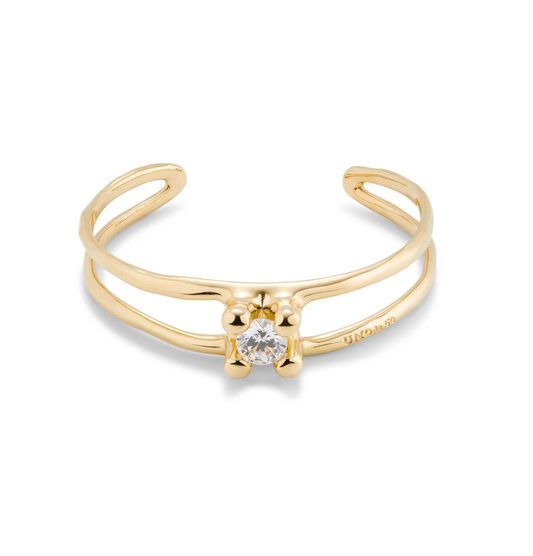 UNO DE 50 Bangle Gold  bracelet with central crystal